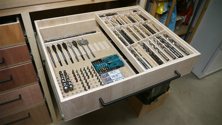 [Aménagement de l'atelier] Un tiroir pour les forets ! (mais pas que...)